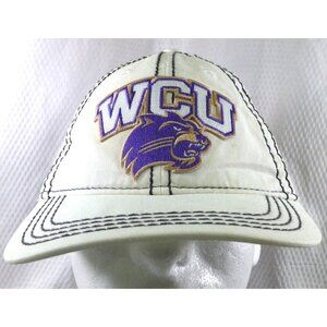 Wcu Western Carolina Catamounts University Baseball Cap White Purple Embroidered